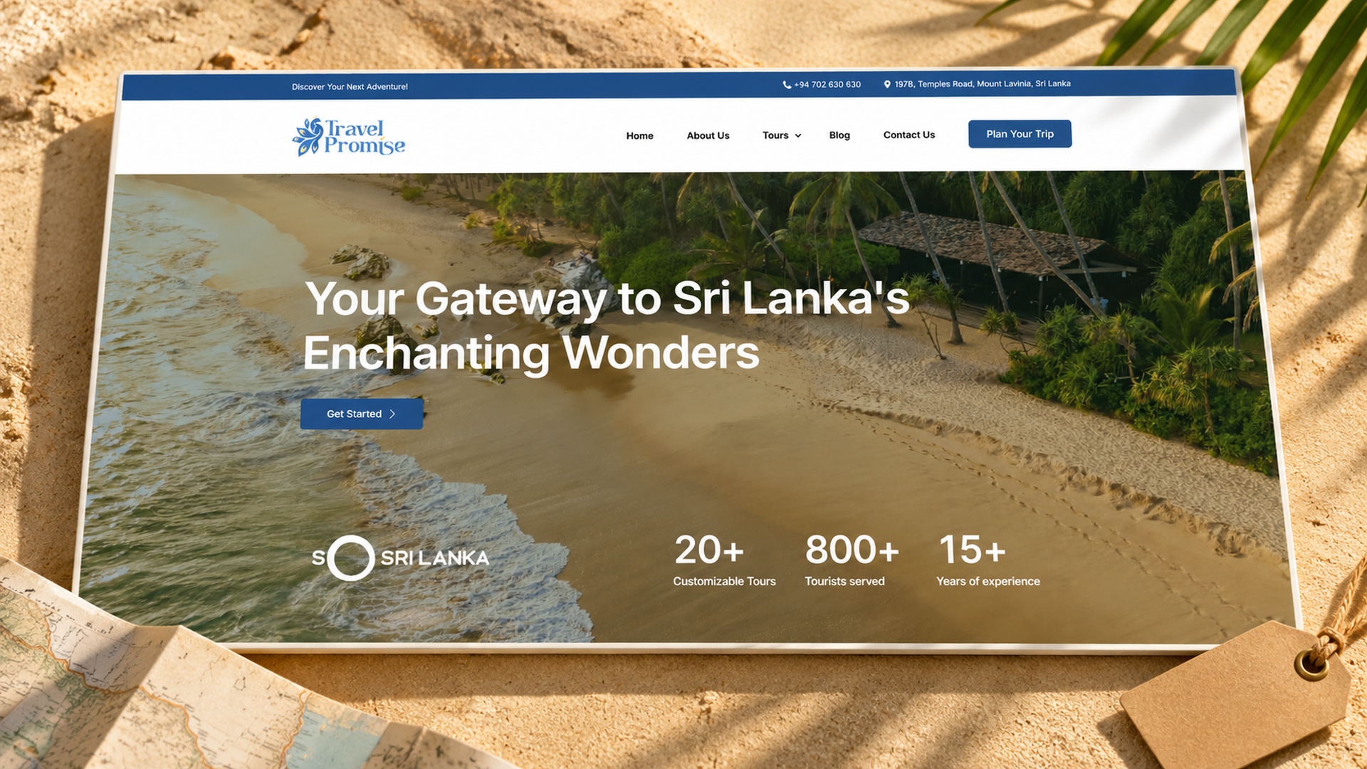 Travel Promise Tours — art-directed project mockup