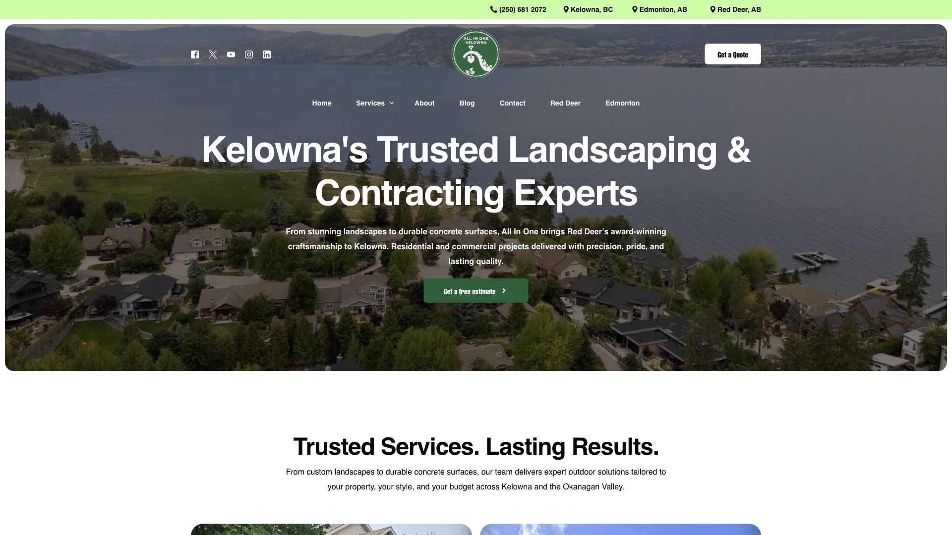 All in One — Red Deer — Kelowna location website