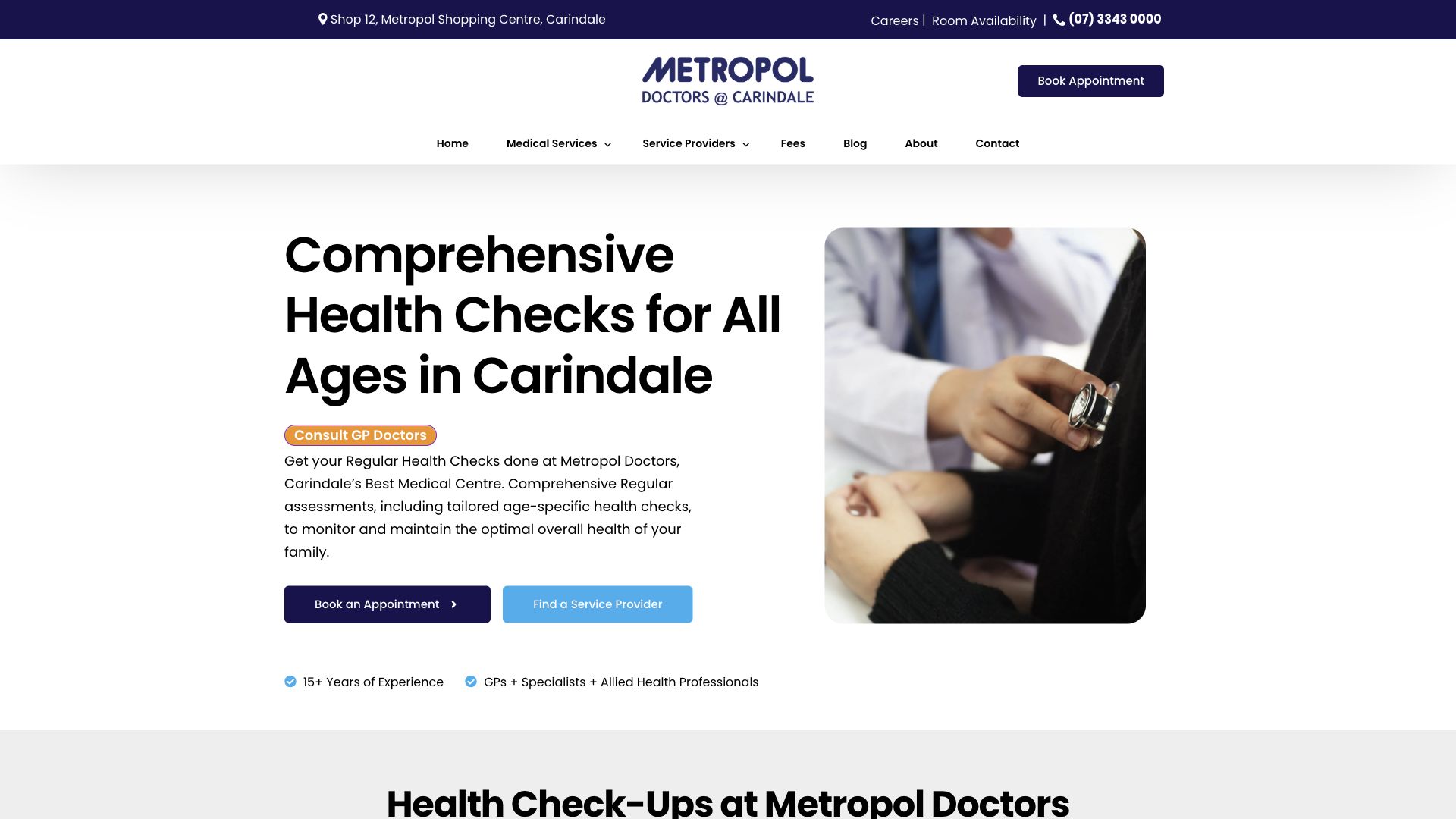 Metropol Doctors — Medical service page