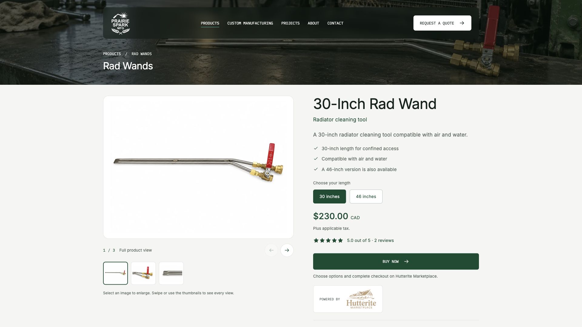 Prairie Spark Manufacturing — Product details