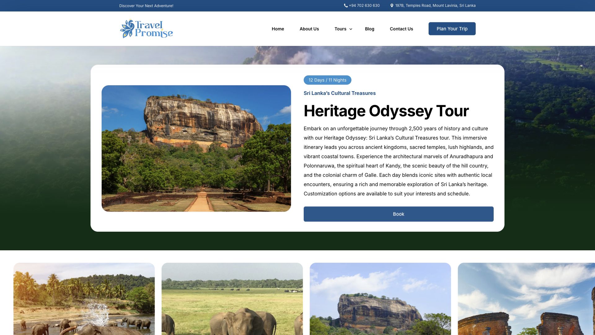 Travel Promise Tours — Itinerary details