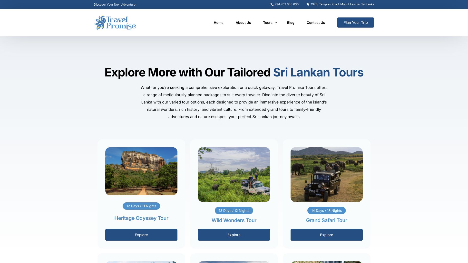 Travel Promise Tours — Tour collection